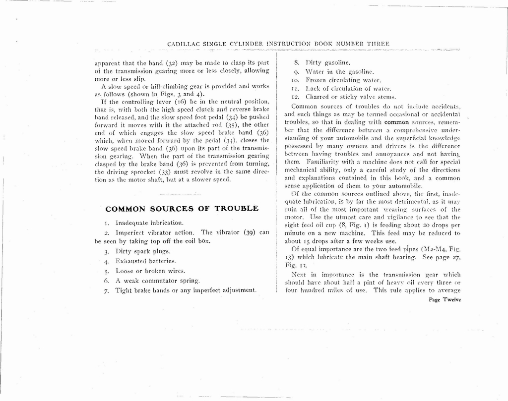 1903 Cadillac Owners Manual Page 23